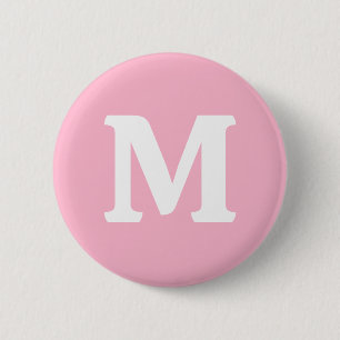 Baby pink solid colour 2 inch round button