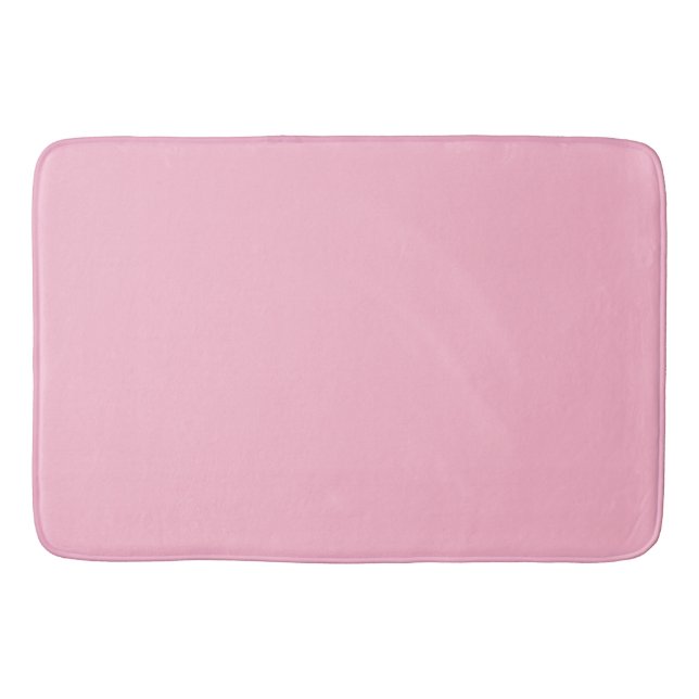 Baby pink solid colour bath mat (Front)