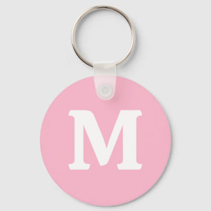 Baby pink solid colour keychain