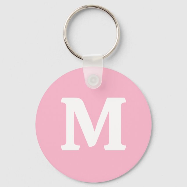 Baby pink solid colour keychain (Front)