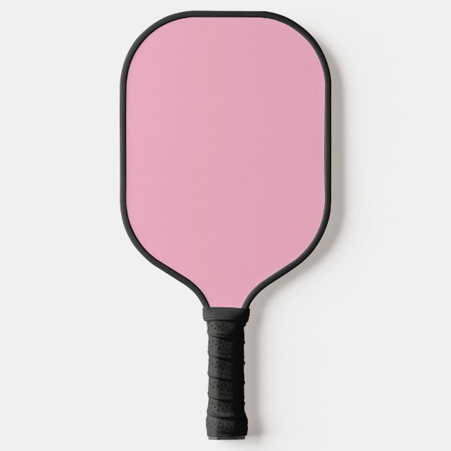 Baby pink solid colour pickleball paddle (Front)