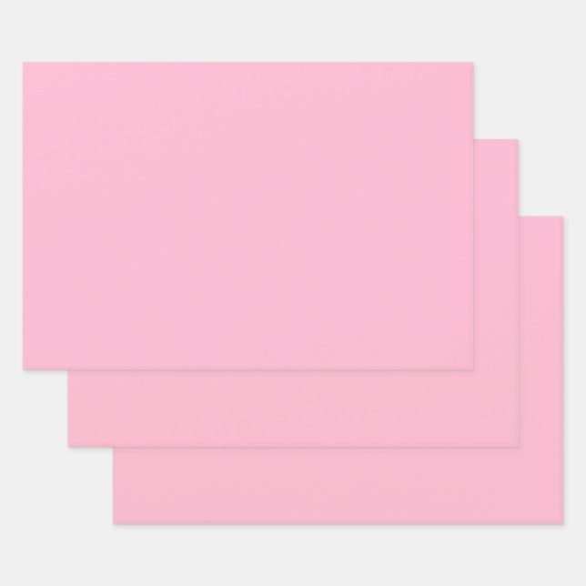 Baby pink  (solid colour)  wrapping paper sheet (Set)