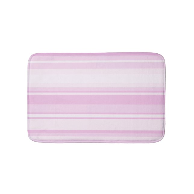 Baby pink stripes bath mat (Front)