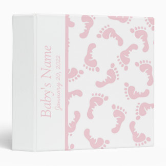 Baby Pink & White Photo Album 3 Ring Binder