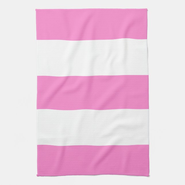 Baby Pink & White Stripe Kitchen Towel Gift (Vertical)