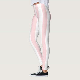 Baby Pink & White Stripe Leggings