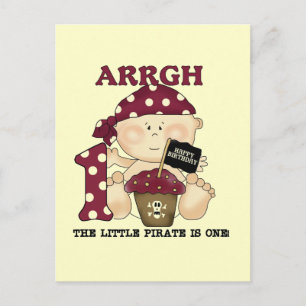 Baby Pirate 1st Birthday Tshirts and Gifts Postcard
