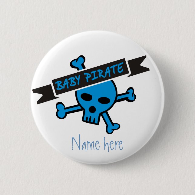 Baby Pirate Boy 2 Inch Round Button (Front)