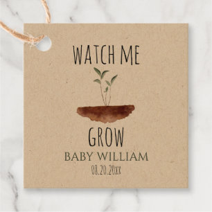 Baby Plant Watch Me Grow  Favour Tags