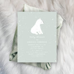 Baby Polar Bear Blue Baby Shower Invitation<br><div class="desc">A winter baby shower theme featuring an illustration of a mama and baby polar bear surrounded by snowflakes. Background is blue.   Customize the text with details of your occasion.</div>