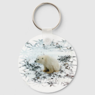 baby polar bear keychain
