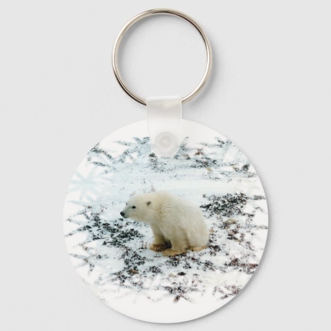 baby polar bear keychain (Front)