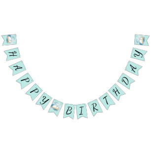 Baby Polar Bear Sleeping Birthday Party Bunting Flags