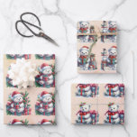 Baby Polar Bears Christmas Kids Wrapping Paper Sheet<br><div class="desc">The cutest little animals,  this time its baby polar bears,  to wrap your little one's Christmas gifts in.
Three different views of the animal,  on coloured background,  that blend, 
can be changed out by yourself,  or get them as they are.  Kids will want to keep this paper!</div>