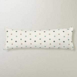 Baby polka dot pattern in blue tones body pillow