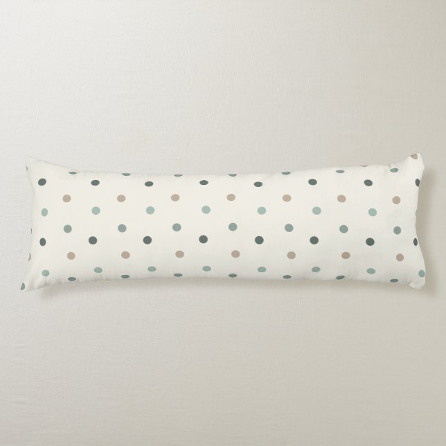 Baby polka dot pattern in blue tones body pillow (Front)