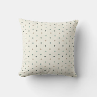 Baby polka dot pattern in blue tones throw pillow