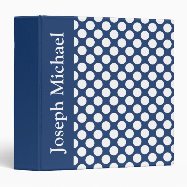 Baby Polka Dot Personalized Custom Photo Album Binder (Front/Spine)