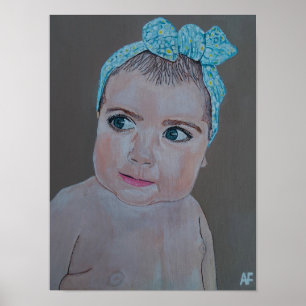 Baby Portrait Painting by Alfred Fox Poster