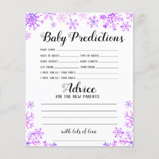 Baby Predictions & Advice - Baby It's Cold Outside Flyer