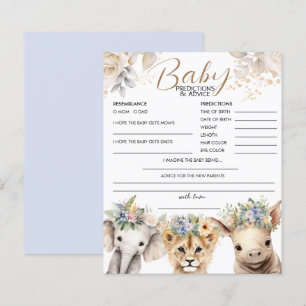 Baby Predictions & Advice Boy Safari Baby Shower