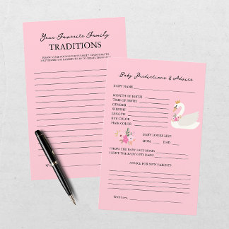 Baby Predictions And Advice Baby Shower Card
