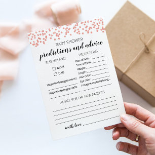 Baby Predictions and Advice Baby Shower Party Card
