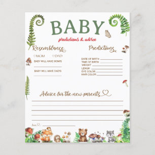 Baby predictions and advice card