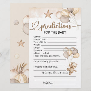 Baby Predictions Baby Shower Game