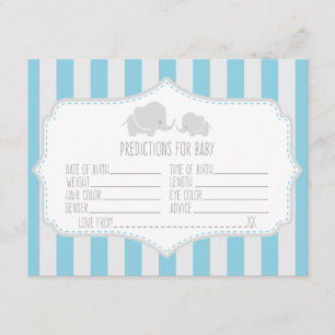 Baby Predictions - Baby Shower Game Card