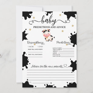Baby Predictions Carte à thème Vache