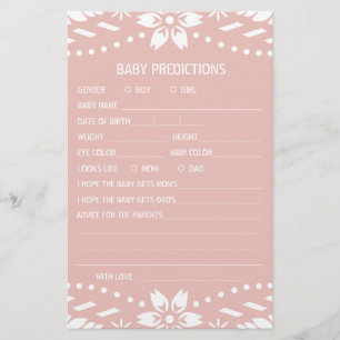 Baby predictions papel picado Baby Shower game Flyer