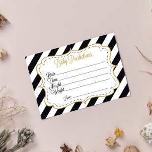 Baby Predictions Shower Game, Height, Weight, Date Enclosure Card