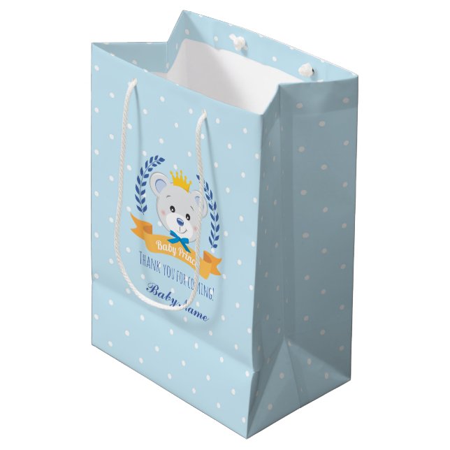 Baby Prince Bear gift bag (Front Angled)
