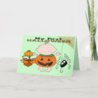 Baby Pumpkin My 1st Halloween Greeting Card