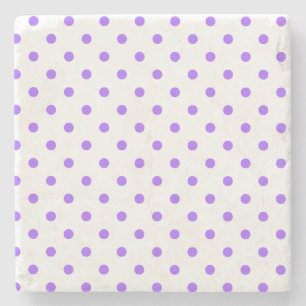 Baby Purple and White Polka Dots Square Coaster