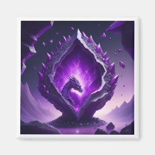 Baby Purple Dragon Emerges From Space Egg Magnet