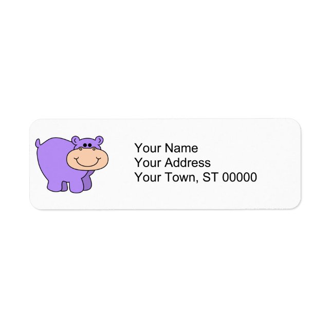 baby purple hippo (Front)