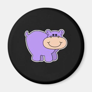 baby purple hippo magnet