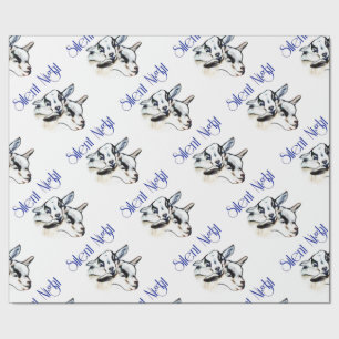 Baby Pygmy Goats Silent Night Christmas Wrapping Paper