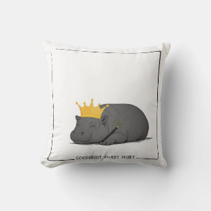 Baby Pygmy Hippo - Goodnight Sweet Prince Cushion