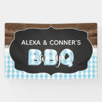 Baby Q Baby Shower Banner - Baby Blue
