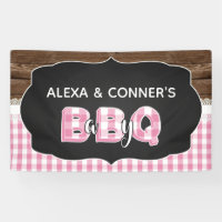 Baby Q Baby Shower Banner - Pink