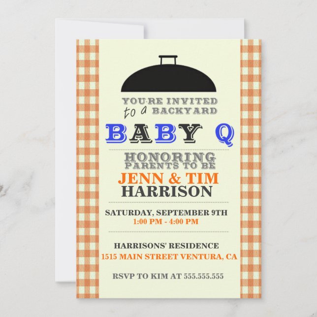 BaBy Q Baby Shower Invitations (Front)