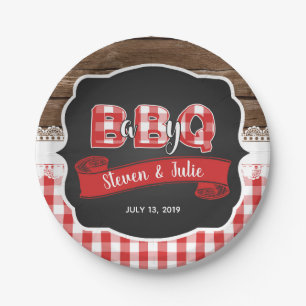 Baby Q Baby Shower Paper Plate - Red