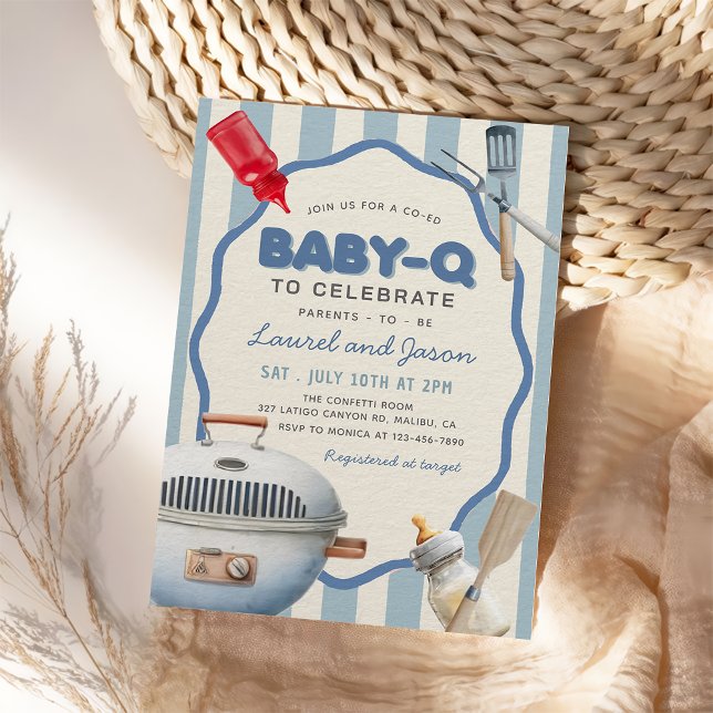 Baby-Q Backyard Baby Shower Invitation (Creator Uploaded)