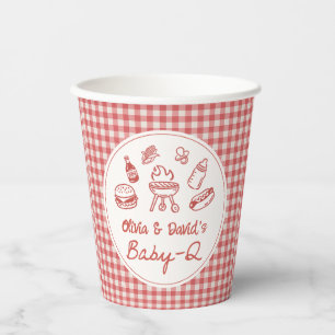 Baby Q Backyard BBQ Baby Shower Paper Cups