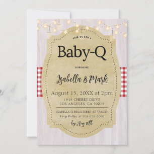 Baby-Q Barbecue Baby Shower Invitation