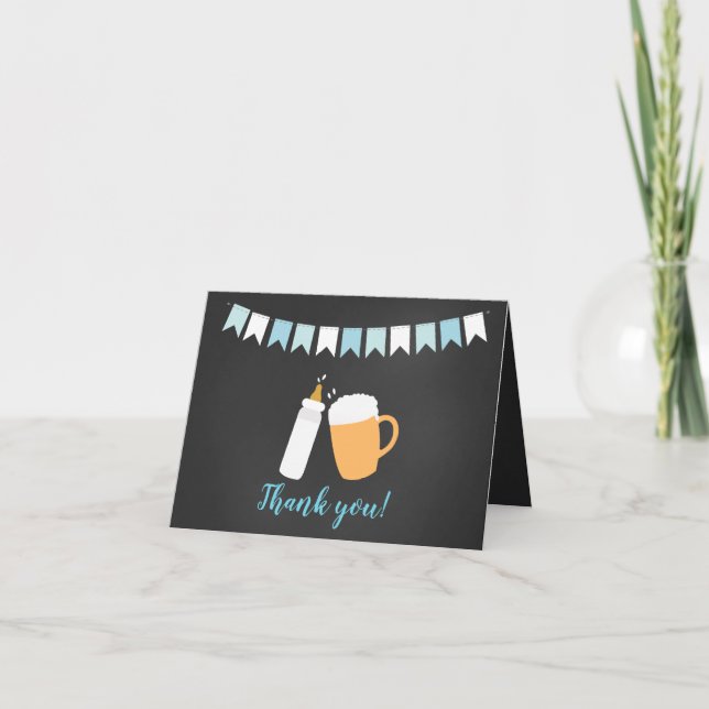 Baby Q Barbecue Co Ed Baby Shower Thank you note (Front)