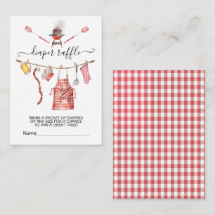 Baby-Q barbecue Couples Diaper Raffle card